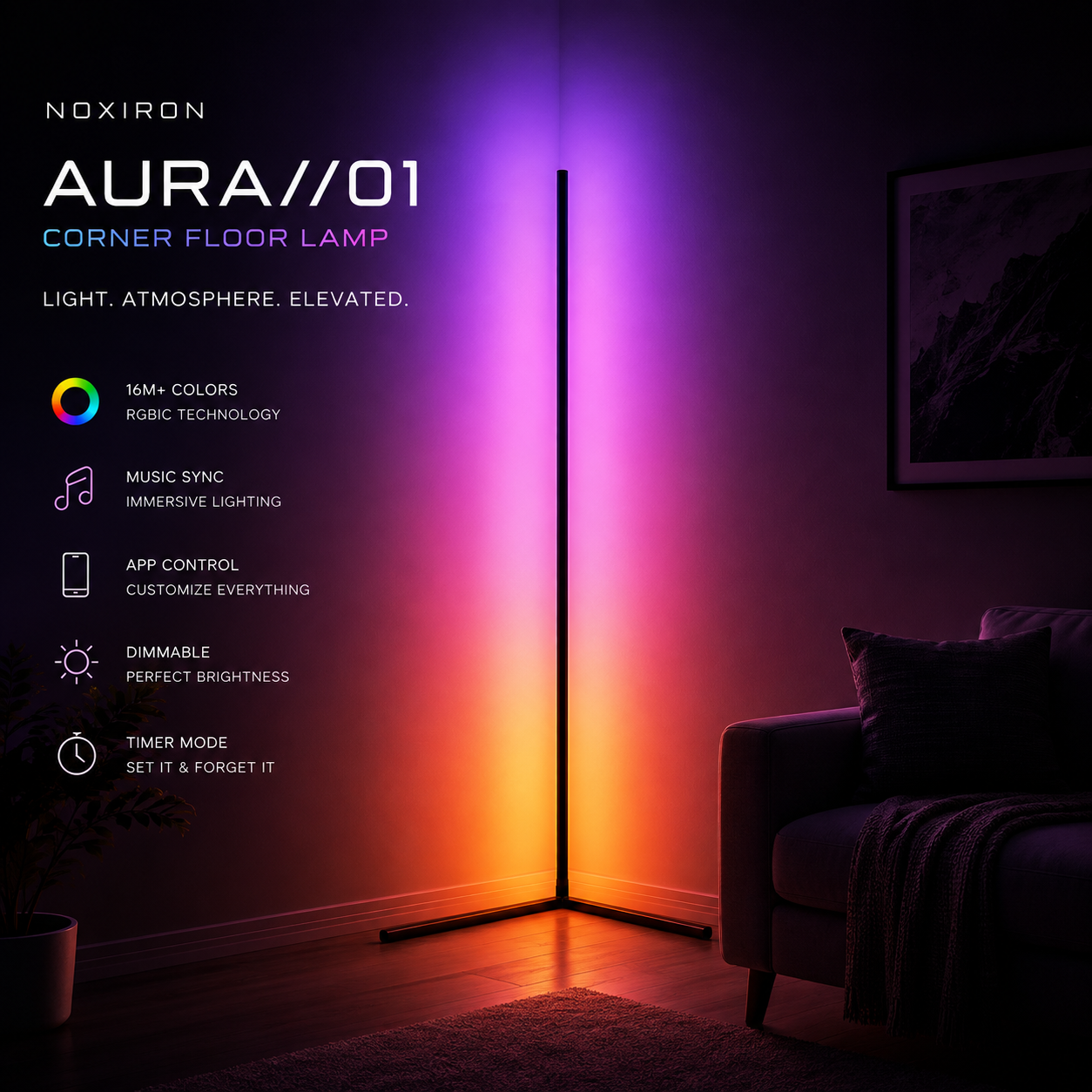NOX AURA™ Smart Corner Lamp