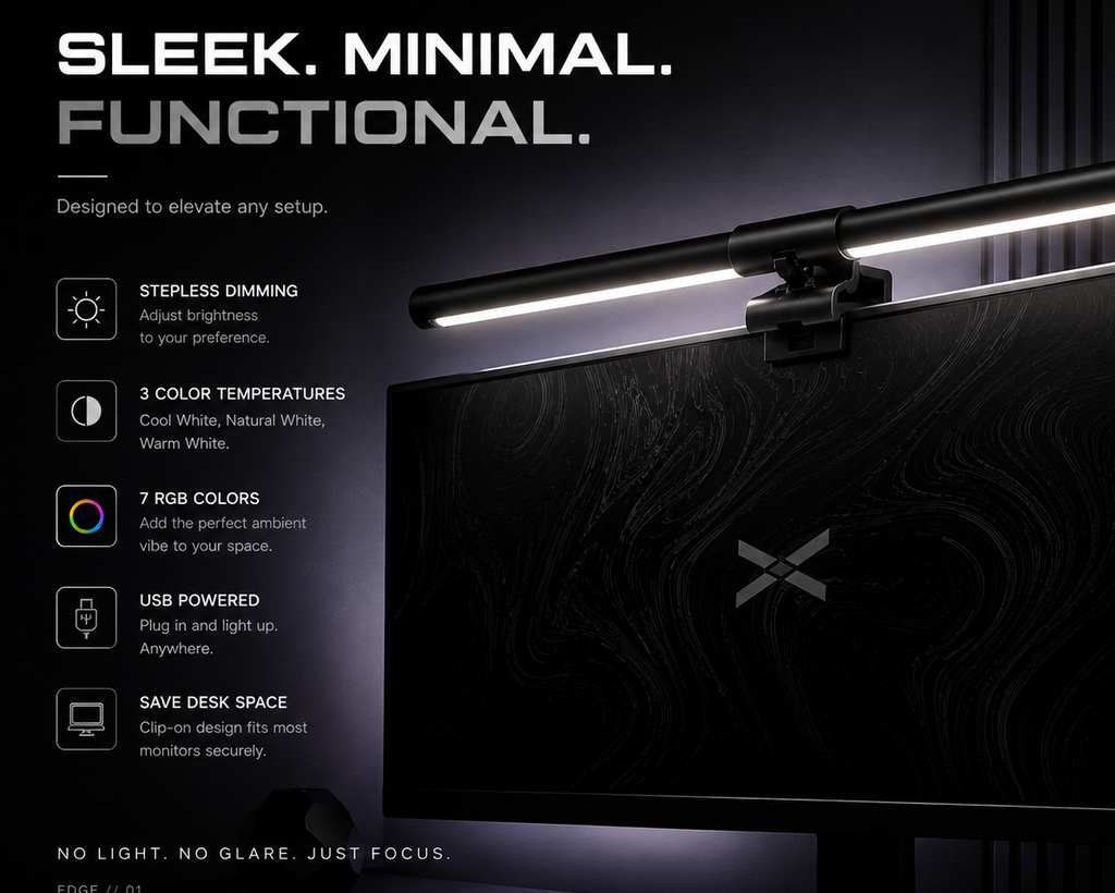 NOX EDGE™ Monitor Light Bar