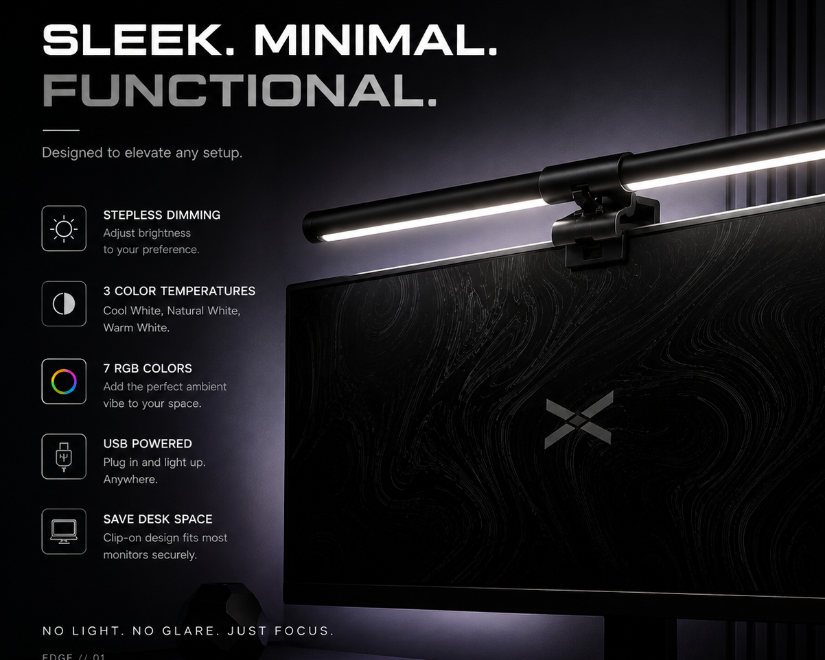 NOX EDGE™ Monitor Light Bar